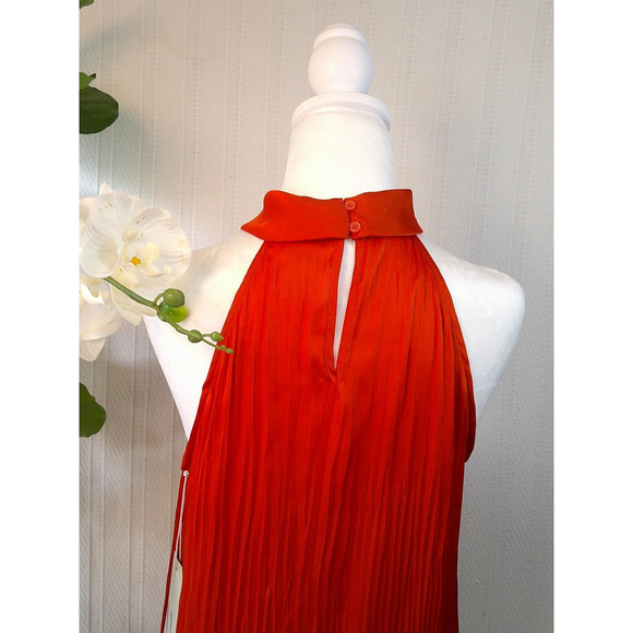 NWT Worthington Burnt Orange High Neck Sleeveless Blouse -Medium RTL $44 - Picture 3 of 13